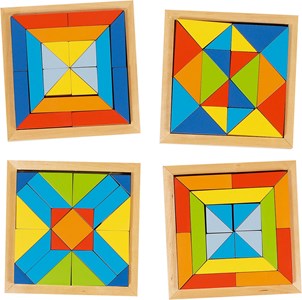 Mosaïque monde des formes goki set de 4
