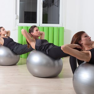 Ballon yoga, gym et pilates - gris 55cm