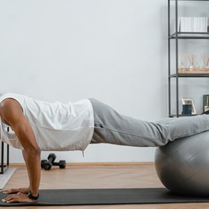 Ballon yoga, gym et pilates - gris 55cm