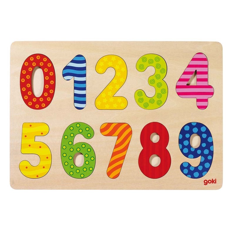 Goki - Puzzle d'encastrement chiffres 0-9 goki