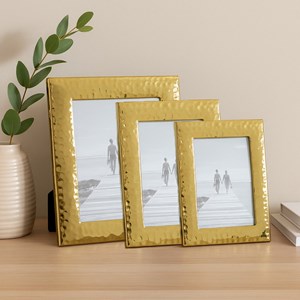 Cadre photo martelé doré 10*15