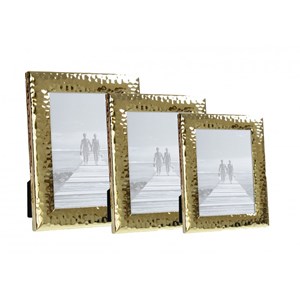 Cadre photo martelé doré 10*15