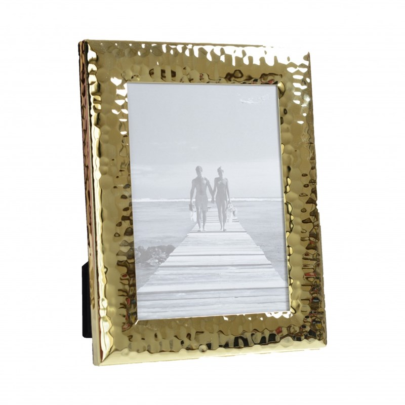 Cadre photo martelé doré 20x25 cm