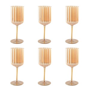 Verres à vin doré - lot de 6