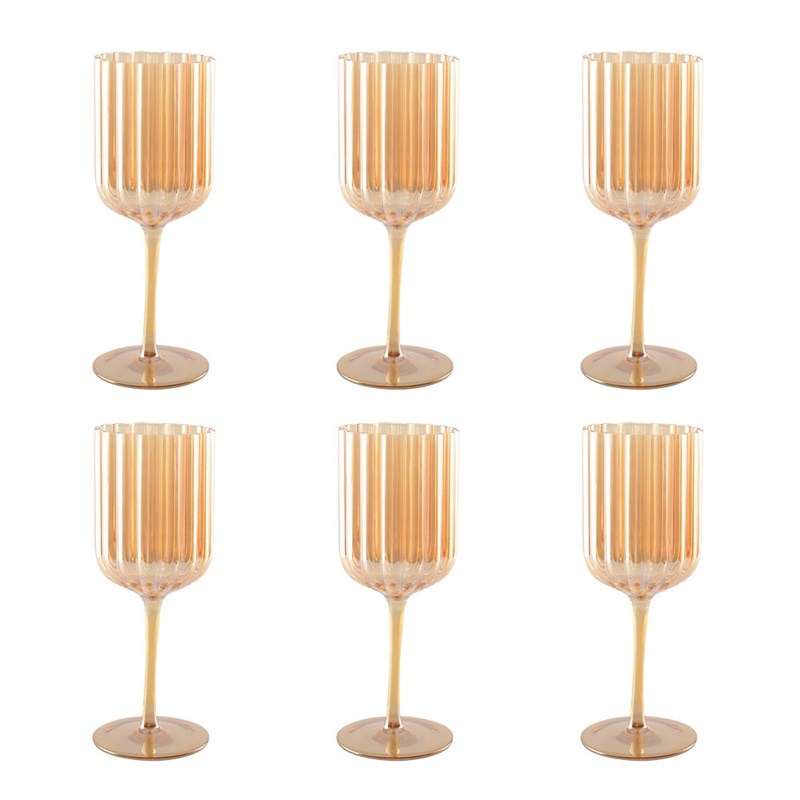 Verres à vin doré - lot de 6