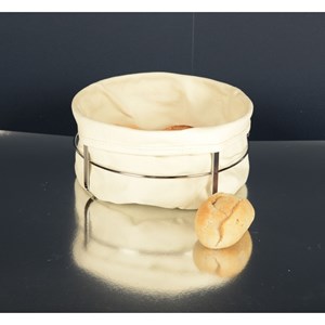 Corbeille à pain ronde argent