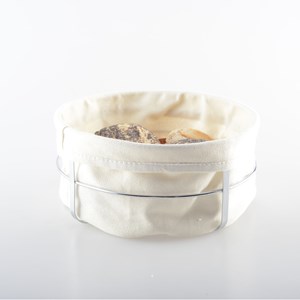 Corbeille à pain ronde argent