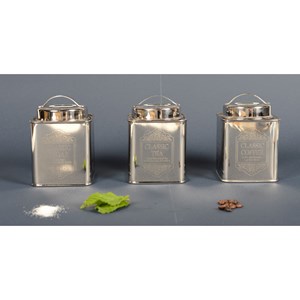 Boîte à sucre argentée