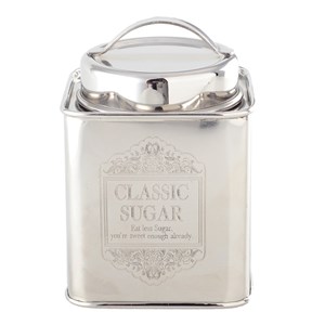 Boîte à sucre argentée