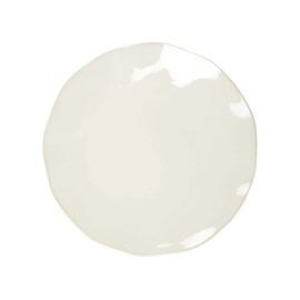 Assiette plate blanche rosa