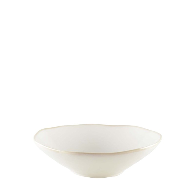 Assiette creuse blanche rosa