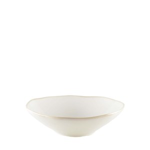 Assiette creuse blanche rosa  - lot de 6