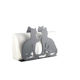 Porte-serviettes chat noir