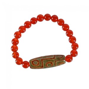 Bracelet tibetain dzi - 9 yeux