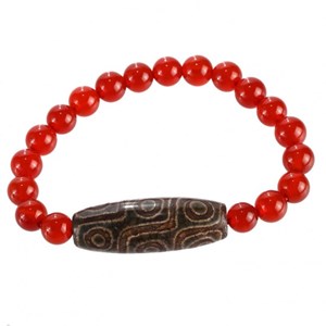 Bracelet tibetain dzi - 9 yeux