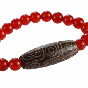 Bracelet tibetain dzi - 9 yeux