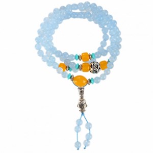 Bracelet-collier mala - agate