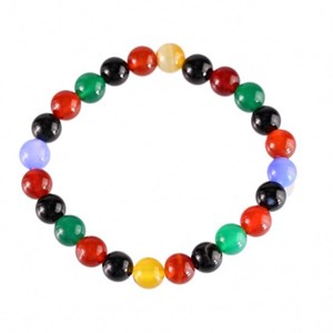 Bracelet en agate multicolore