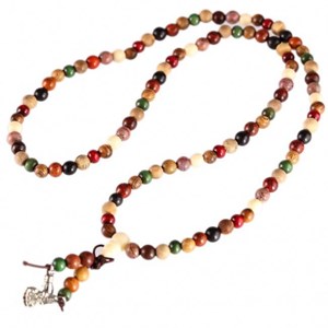 Bracelet-collier mala multicolore