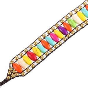 Bracelet tibetain - bandeau multicolore