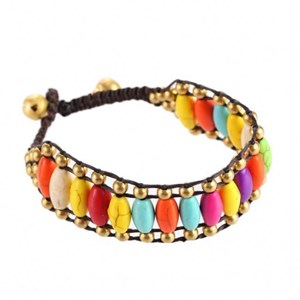 Bracelet tibetain - bandeau multicolore