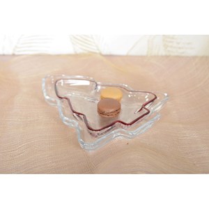 Coupelle sapin en verre 25x22x2.5cm