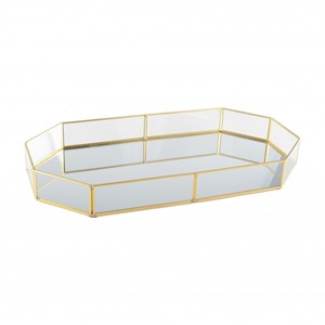 Plateau doré 42.5x23cm