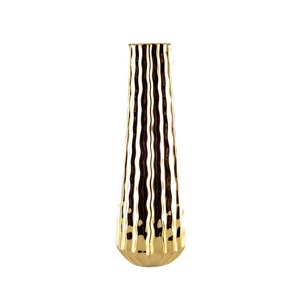 Vase doré brillant