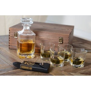 Coffret whisky en bois avec carafe