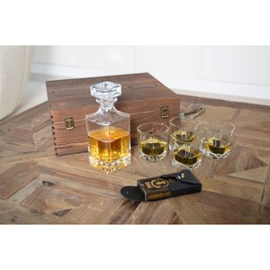 Coffret whisky en bois avec carafe