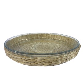 Plat à tarte en rotin