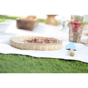 Plat à tarte en rotin