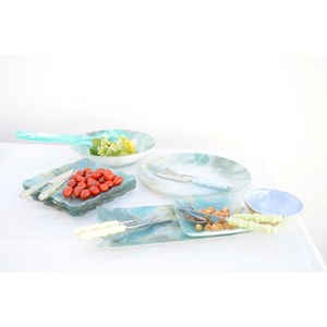 Plat à tarte 30cm océan dore