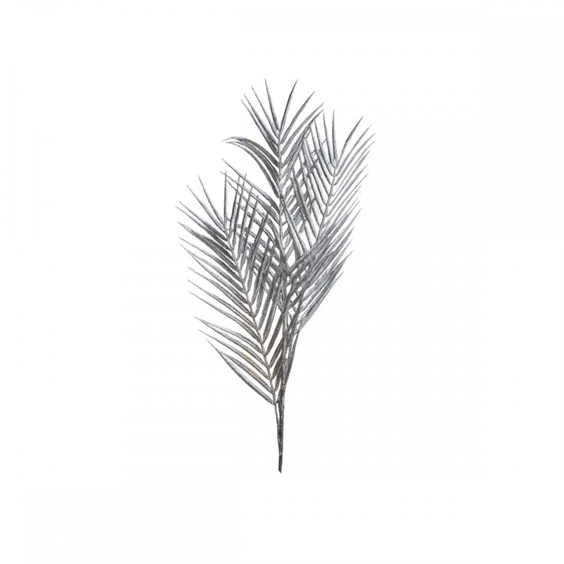 Fleur décorative palmier argent h90cm