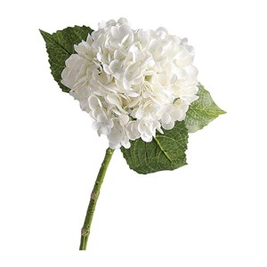 Fleur décorative hortensia blanche h52cm
