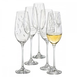 Set de 6 flutes à champagne tempo