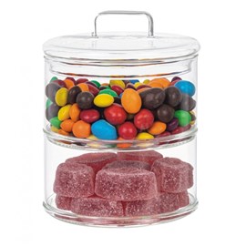 Bonbonnière 2 étages superposes en verre