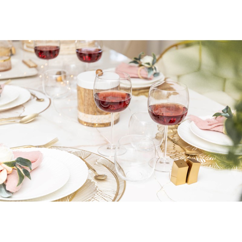 Verres à vin 490ml uni boule - lot de 6