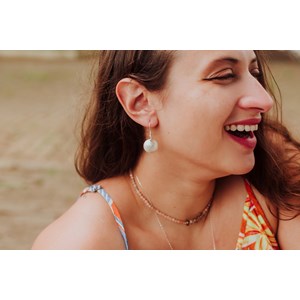 Boucles d'oreilles argent massif sablé