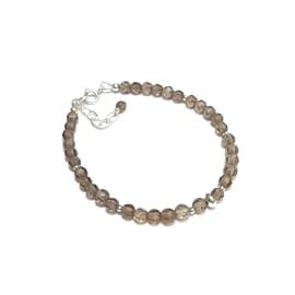 Bracelet quartz fumé  argent 925