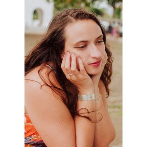 Bracelet manchette argent massif macuxi