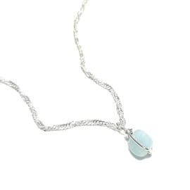 Collier argent 925 et aigue-marine