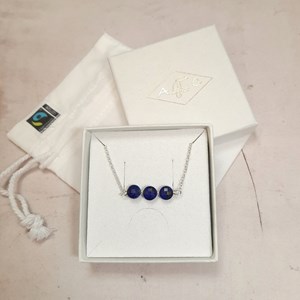 Collier lapis-lazuli et argent 925 maya