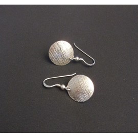 Boucles d'oreilles  argent massif ciselé