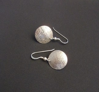 Boucles d'oreilles  argent massif ciselé