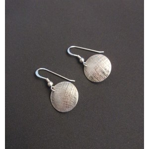 Boucles d'oreilles  argent massif ciselé