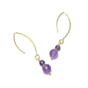 Boucles d'oreilles améthyste argent 925