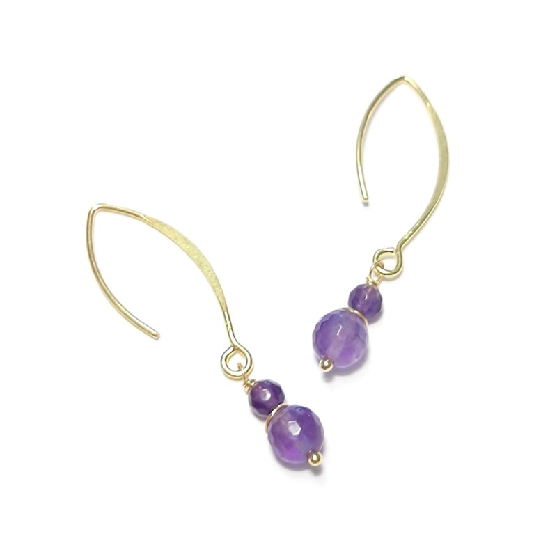 Boucles d'oreilles améthyste argent 925