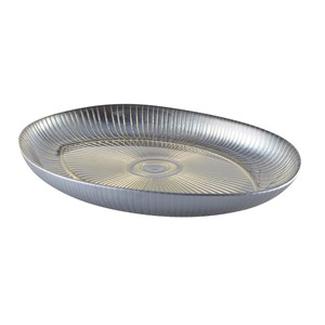 Coupelle ovale œil 22x15.5cm argent