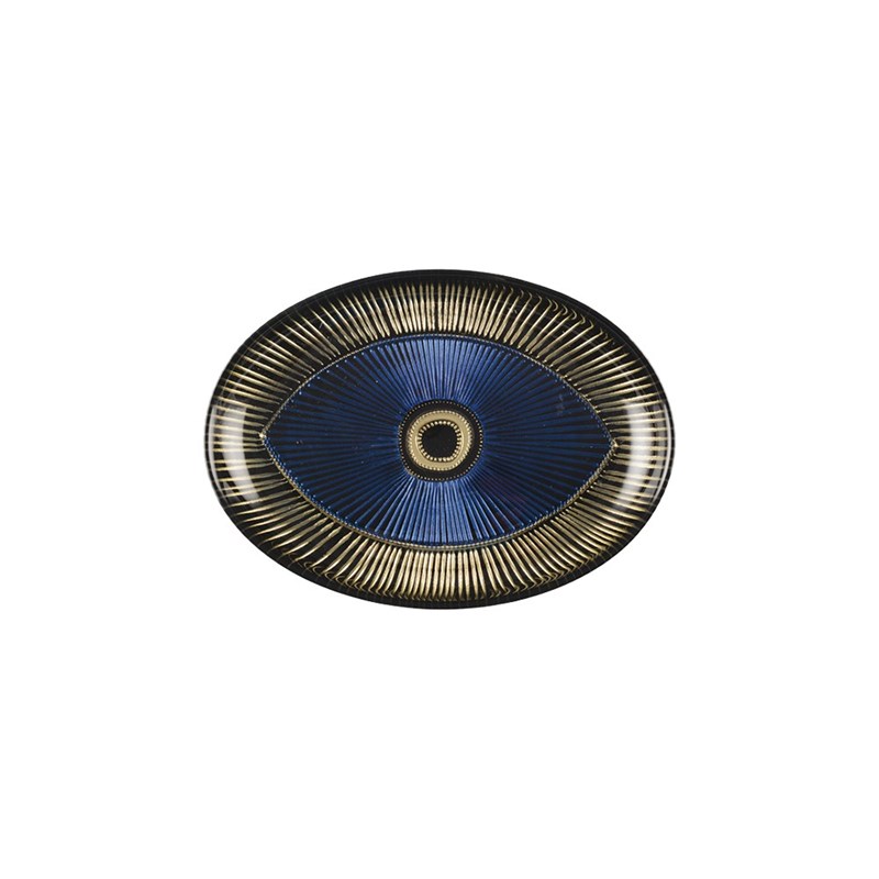 Coupelle ovale œil 22x15.5 cm foncé